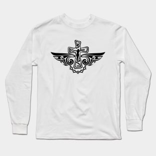 Jesus Christ on the cross. Tattoo style. Long Sleeve T-Shirt